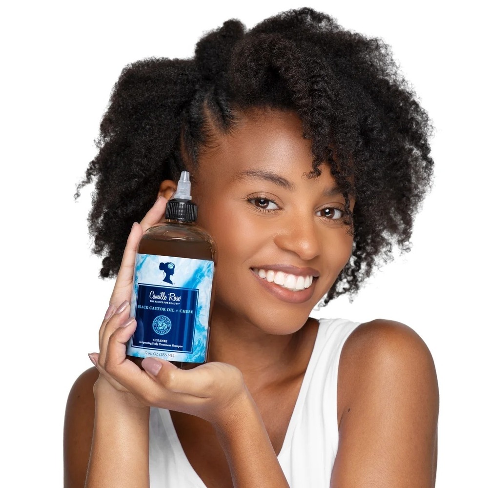 12 fl oz Camille Rose Black Castor Oil & Chebe Hair Scalp Cleanse Shampoo - Picture 3 of 5